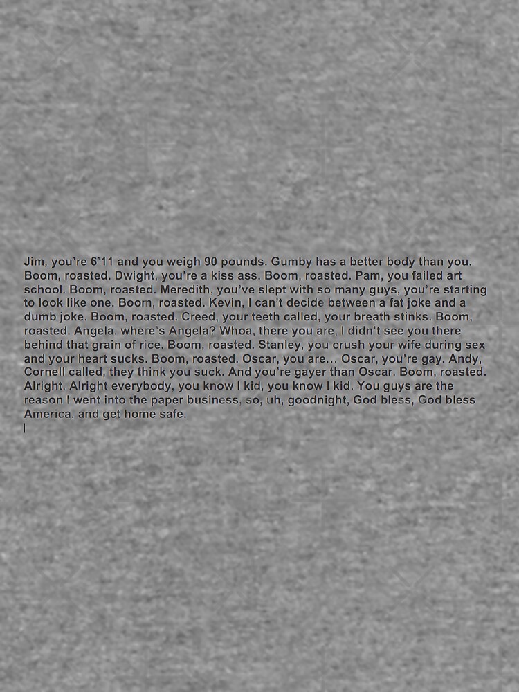 "the office boom roasted" Lightweight Sweatshirt for Sale by pgracew