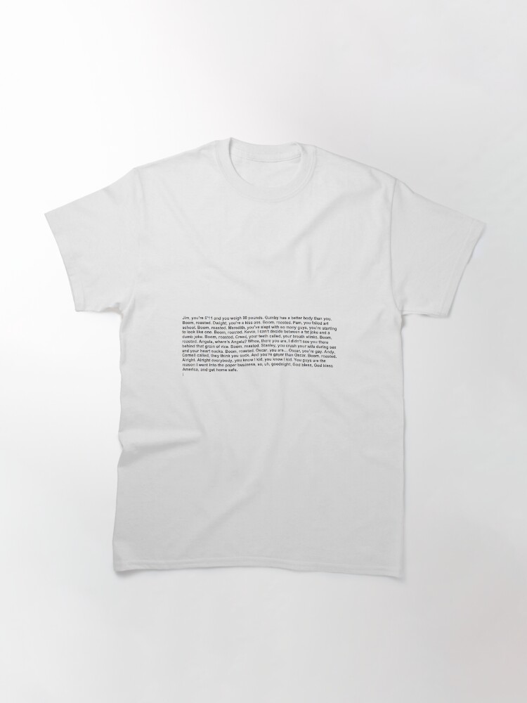 the office boom roasted shirt