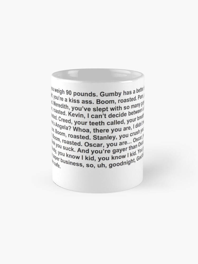 "the office boom roasted" Coffee Mug for Sale by pgracew Redbubble