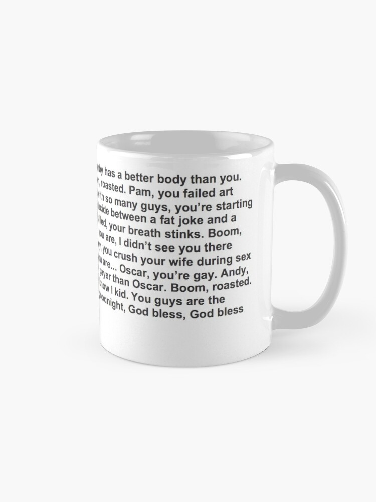 "the office boom roasted" Coffee Mug for Sale by pgracew Redbubble