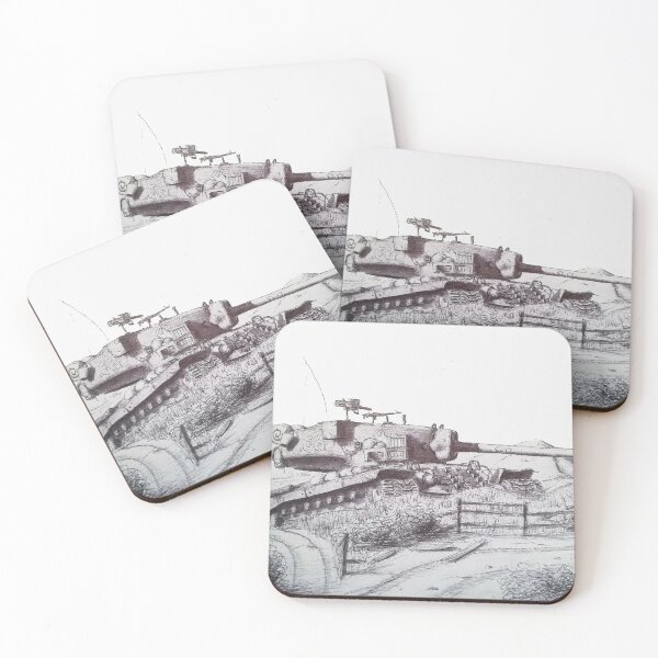 Item preview, Cold war USA army vintage heavy tank | illustration designed and sold by tuji art.