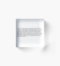 the office boom roasted Acrylic Block