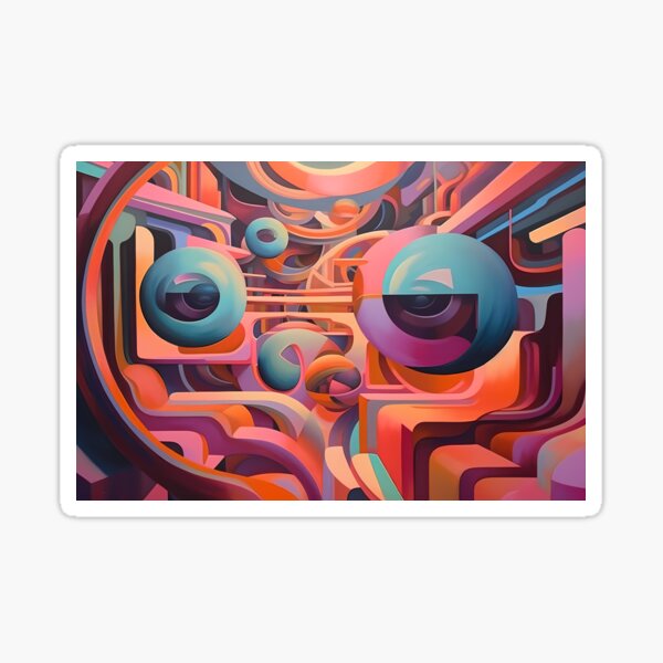 Temporal Infinity: A Meditative Journey Sticker