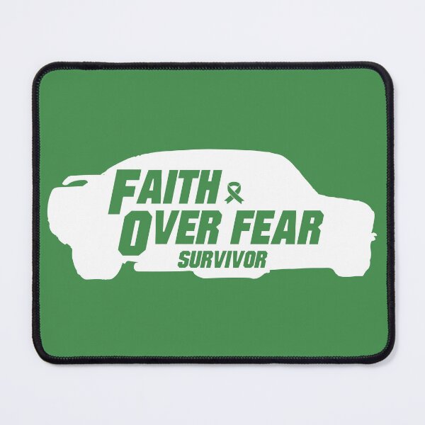 Item preview, mental health Awareness green ribbon faith over fear survivor   designed and sold by shaderepublic.