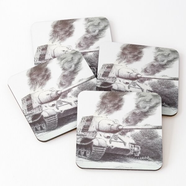 Item preview, WW2 German tank destroyer Jagdtiger | illustration designed and sold by tuji art.