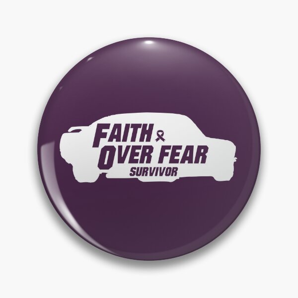 Item preview, pancreatic cancer Awareness  purple ribbon faith over fear survivor designed and sold by shaderepublic.