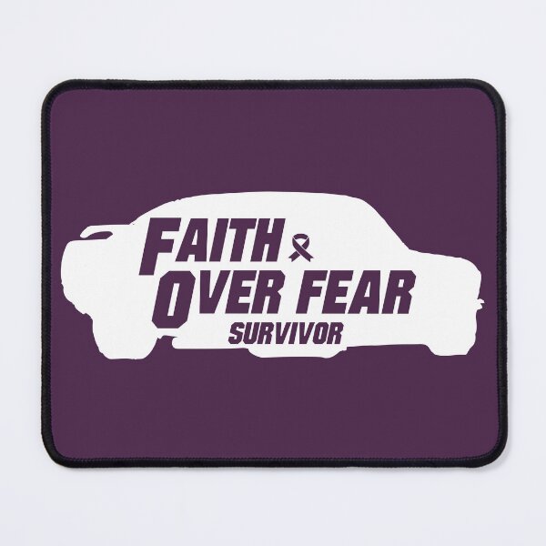 Item preview, pancreatic cancer Awareness  purple ribbon faith over fear survivor designed and sold by shaderepublic.