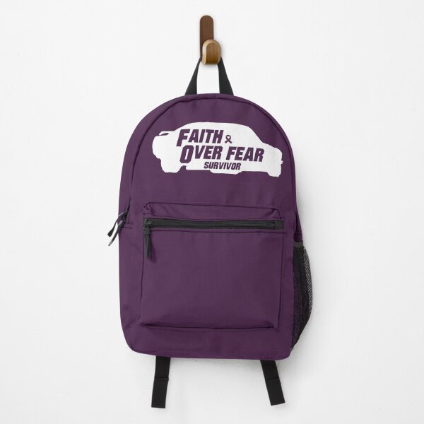 Item preview, pancreatic cancer Awareness purple ribbon faith over fear survivor designed and sold by shaderepublic.