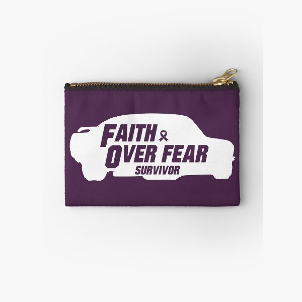 Item preview, pancreatic cancer Awareness  purple ribbon faith over fear survivor designed and sold by shaderepublic.
