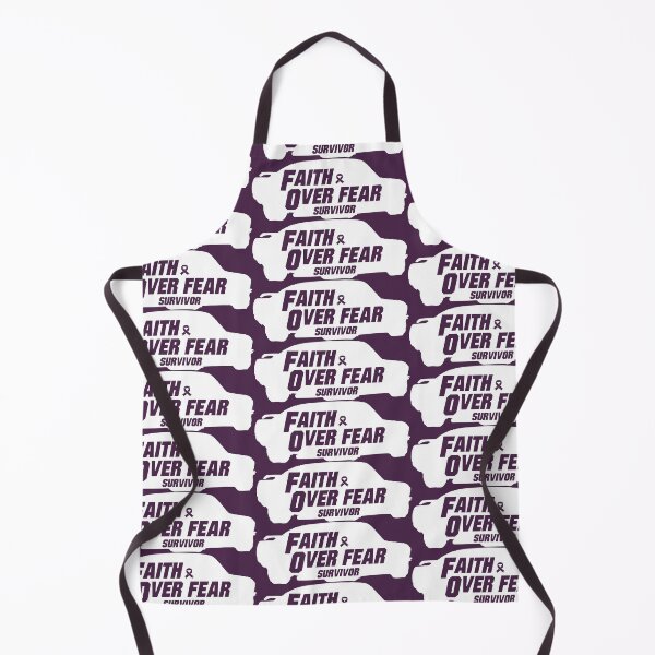 Item preview, pancreatic cancer Awareness purple ribbon faith over fear survivor designed and sold by shaderepublic.
