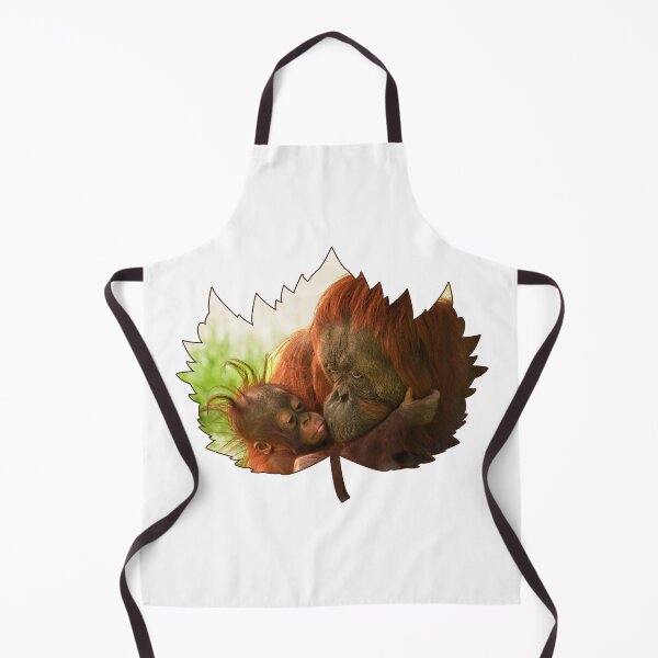 Item preview, Orangutan Mother looking lovingly at her baby in her arms designed and sold by rawshutterbug.