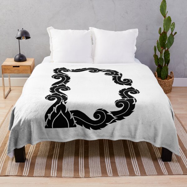 Item preview, Black elegant letter D with Thai art elements. designed and sold by KanyaluckArtist.