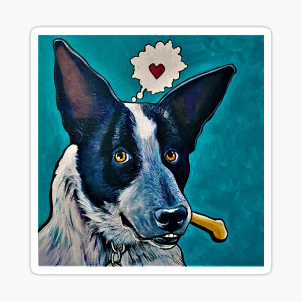 Pegatina inspirada en Bluey y Bingo / Pegatinas para perros / Bluey / Bingo  / Perro lindo / Fan art / Blue Heeler / Red Heeler / Australian Cattle Dog  / -  España