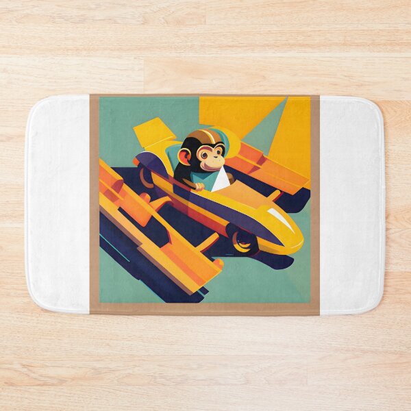 Item preview, Retro Monkey Racer Vector designed and sold by IndieDivision.
