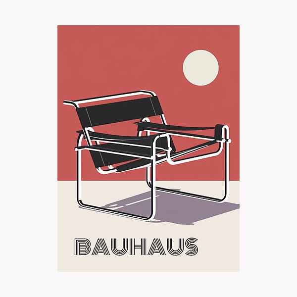 Artikelvorschau, Bauhaus Stuhl Poster, Minimalistisches Bauhaus Poster, Bauhaus Poster, Bauhaus Poster, Bauhaus Wandkunst, Bauhaus Wanddekoration, Bauhaus Kunst entworfen und verkauft von ArtifyAmsterdam.