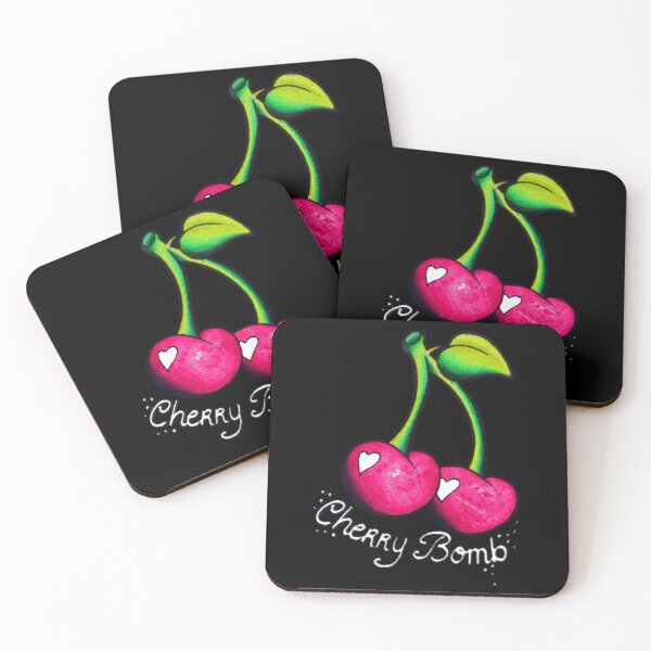 Item preview, Twin cherries with love hearts designed and sold by Corinne Alexa Jackson.