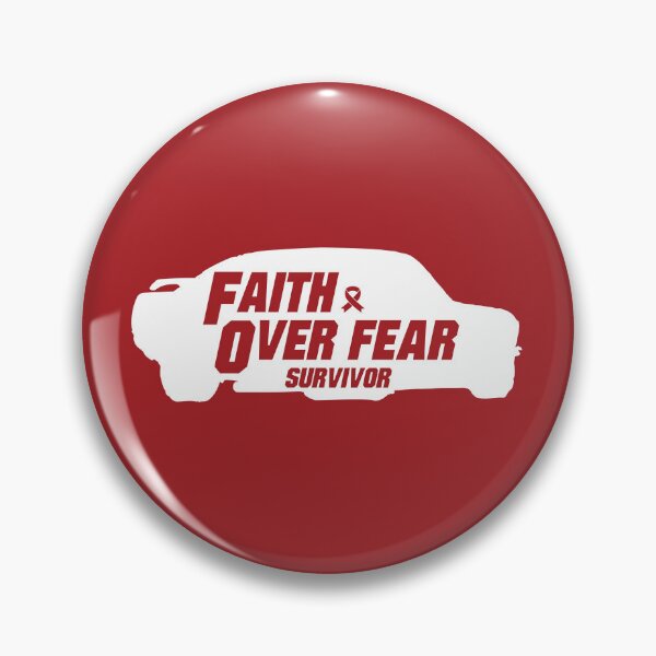 Item preview, HIV Awareness Red ribbon faith over fear survivor designed and sold by shaderepublic.