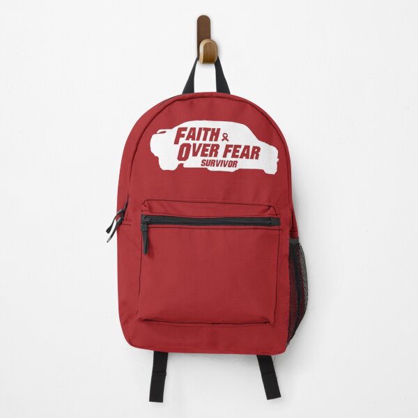 Item preview, HIV Awareness Red ribbon faith over fear survivor designed and sold by shaderepublic.