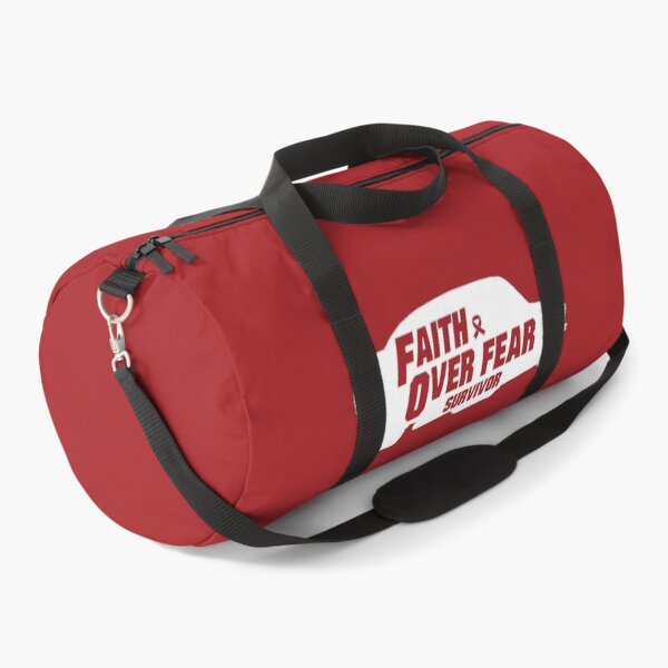 Item preview, HIV Awareness Red ribbon faith over fear survivor designed and sold by shaderepublic.