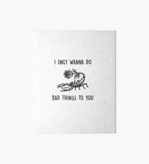 bad things lyrics by camila cabello feat machine gun kelly Art Board