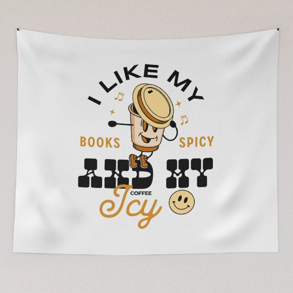 Item preview, i like my books spicy and my coffee icy designed and sold by PopPizzazz.