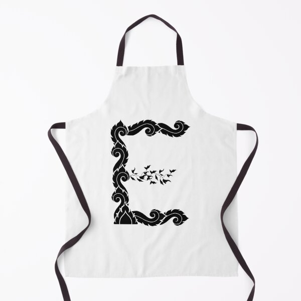 Item preview, Black elegant letter E with Thai art elements. designed and sold by KanyaluckArtist.
