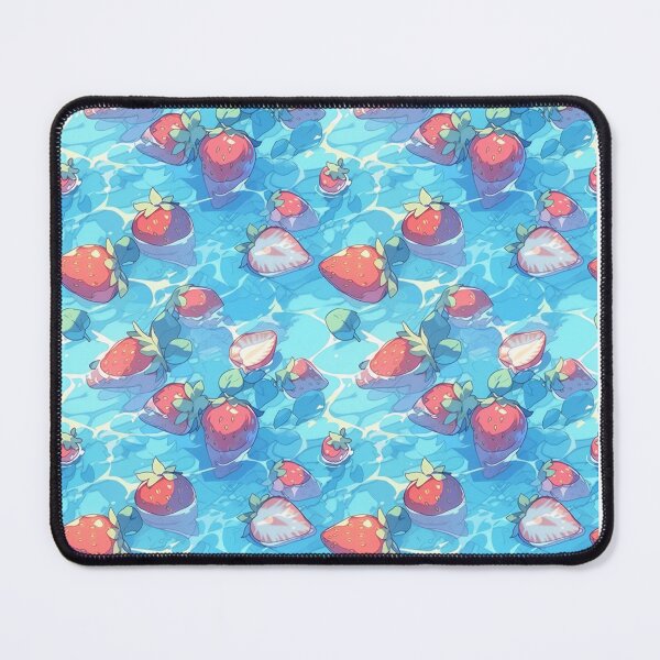 Item preview, Vibrant Anime Art of Strawberries in a Cool Blue Pool designed and sold by Thresh-prince.