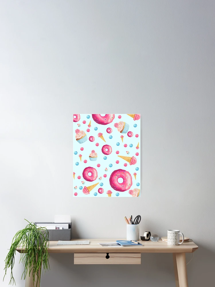 Thumbnail 2 of 3, Poster, Blue Donuts designed and sold by MathisDesigns.