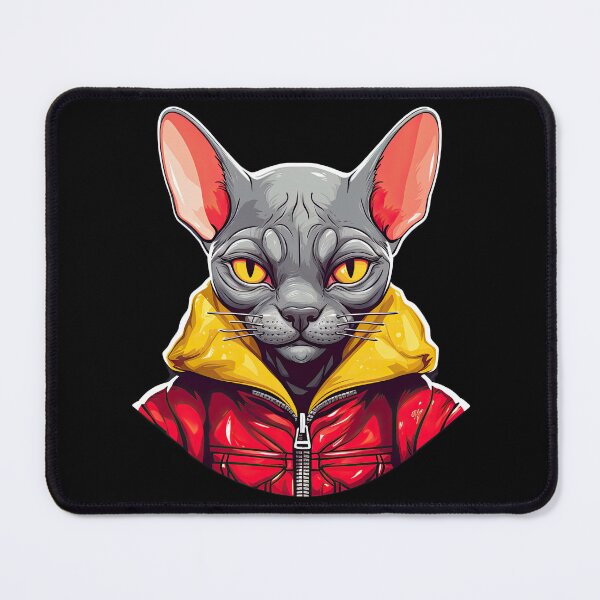 Item preview, Cartoon Sphynx Cat Face Sticker | Edgy Caricatures designed and sold by TortoPlusa.