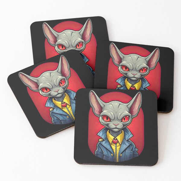 Item preview, Cartoon Sphynx Cat Face Sticker | Edgy Caricatures designed and sold by TortoPlusa.