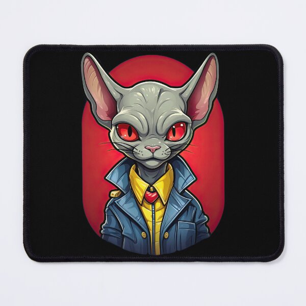 Item preview, Cartoon Sphynx Cat Face Sticker | Edgy Caricatures designed and sold by TortoPlusa.