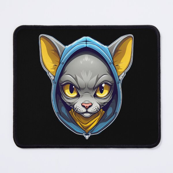 Item preview, Cartoon Sphynx Cat Face Sticker | Edgy Caricatures designed and sold by TortoPlusa.