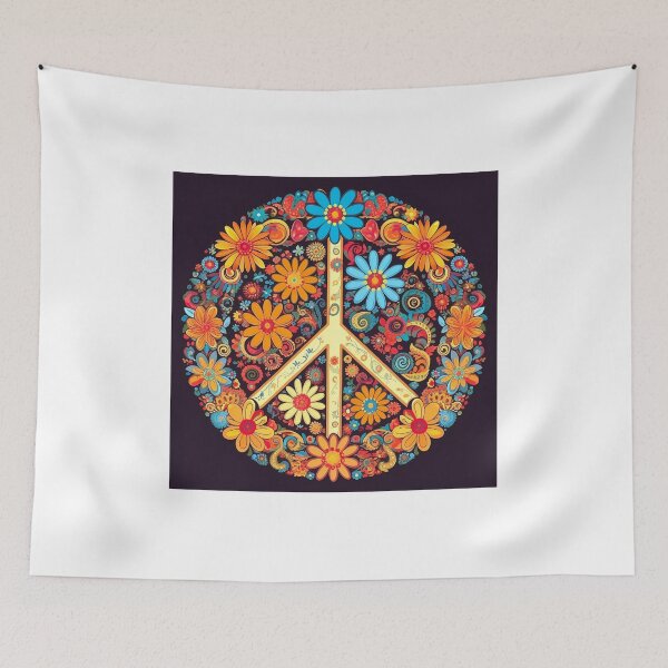 Item preview, Peaceful Patterns and Nuclear Free World: Join the Hippy Revolution for Disarmament! designed and sold by Silverstormer.