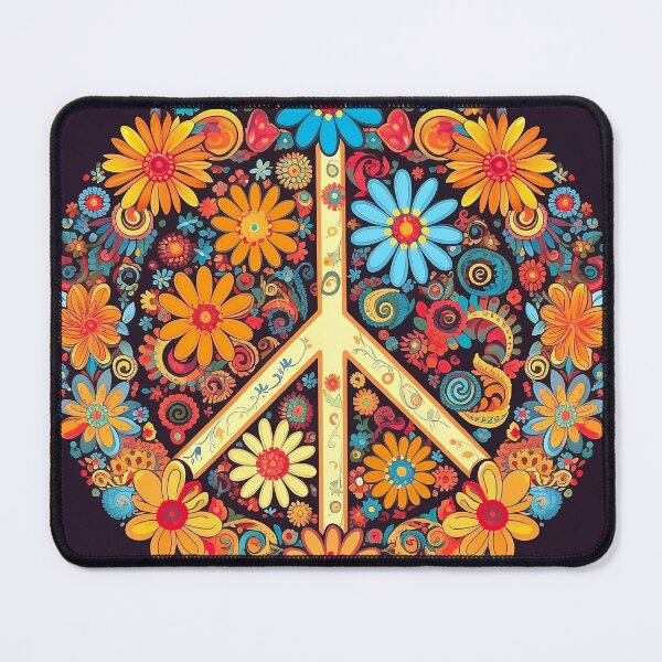 Item preview, Peaceful Patterns and Nuclear Free World: Join the Hippy Revolution for Disarmament! designed and sold by Silverstormer.