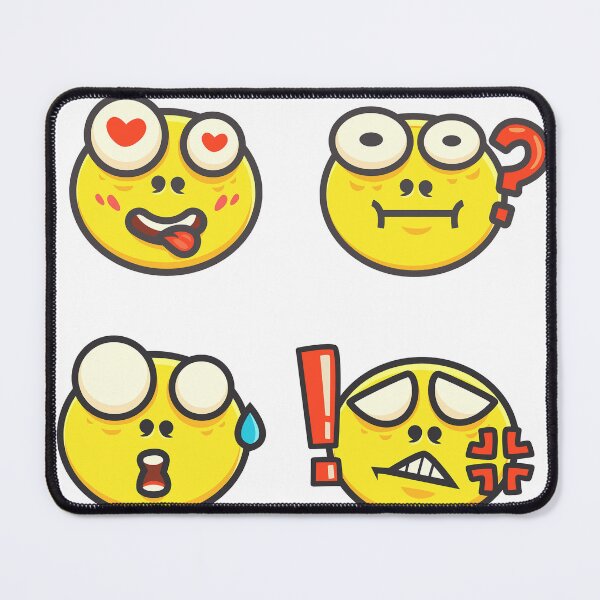 Item preview, pack of four yellow emoticon stickers designed and sold by SceneryStudio.