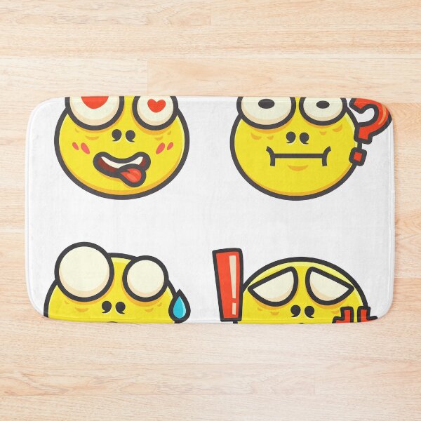 Item preview, pack of four yellow emoticon stickers designed and sold by SceneryStudio.
