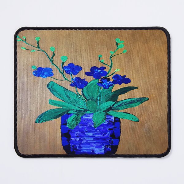 Item preview, Potted Blue Orchids designed and sold by MesmerizeArts.
