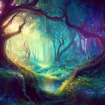 Artwork thumbnail, lush fantasy forest by cokemann