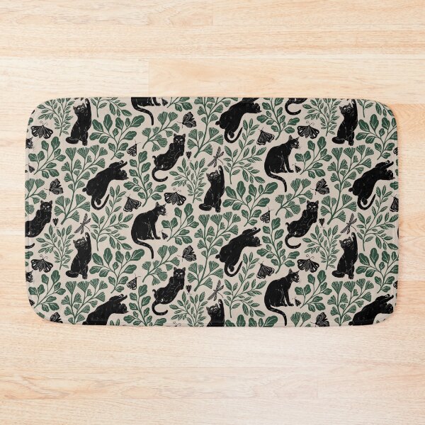 Item preview, Cat Garden - green and beige designed and sold by mudai-art.