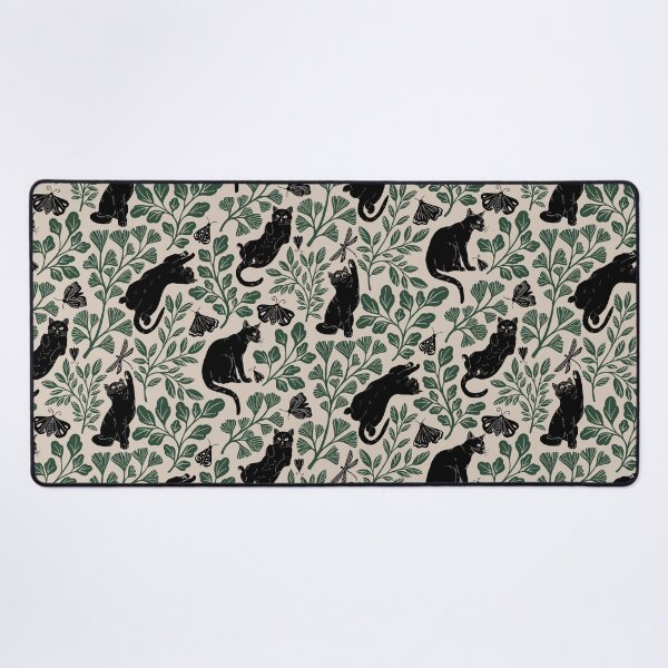 Vista previa del artículo con la obra «Cat Garden - verde y beige», diseñado y vendido por mudai-art.