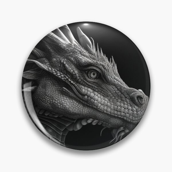 Item preview, Black and white Dragon drawing designed and sold by Pencil-Art.