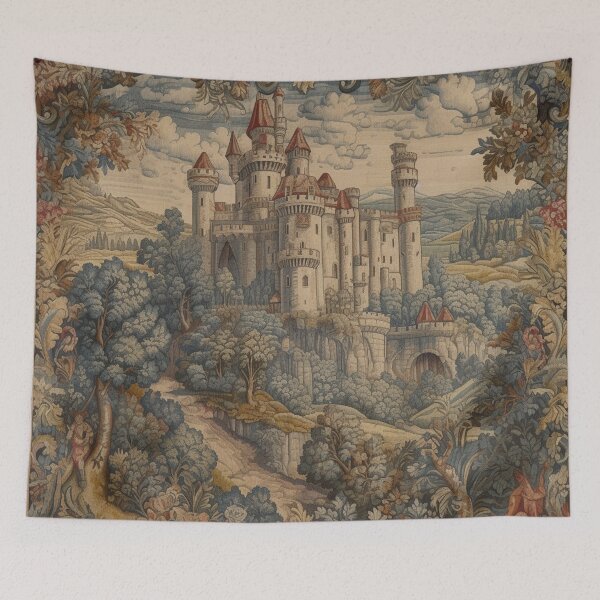 Item preview, French Castle Tapestry II designed and sold by hamptonstyle.