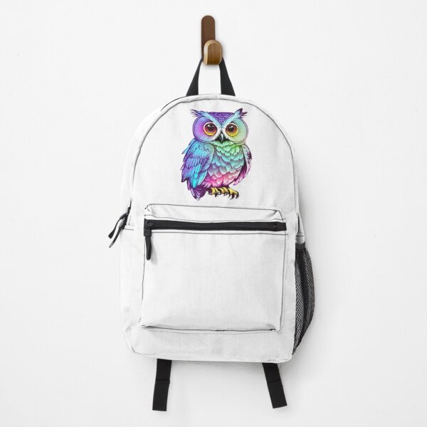 Item preview, Holographic Gradient Colorful Barn Owl Art designed and sold by Cawaiico.