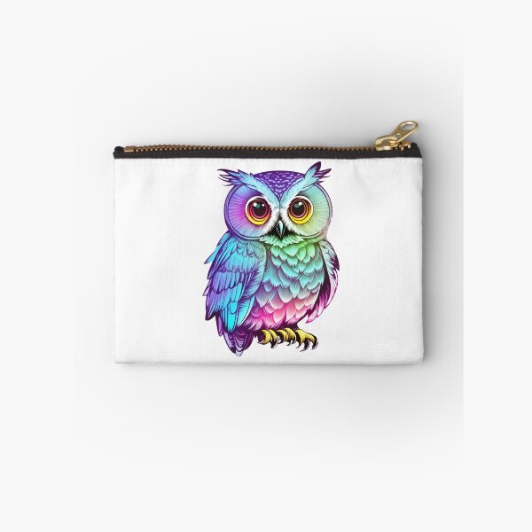 Item preview, Holographic Gradient Colorful Barn Owl Art designed and sold by Cawaiico.