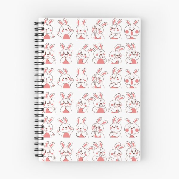 Item preview, expression of emotion concept set. rabbit character in diffetent animal emotions designed and sold by SceneryStudio.
