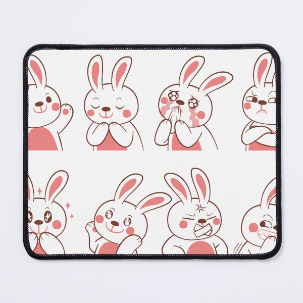 Item preview, expression of emotion concept set. rabbit character in diffetent animal emotions designed and sold by SceneryStudio.