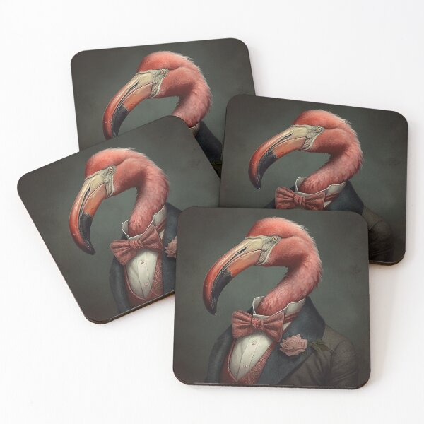 Item preview, Flamingo in a Suit - Victorian 1800s Style designed and sold by artbybodhi.