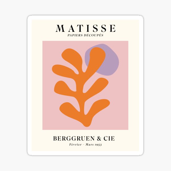 Item preview, Matisse Papiers Découpés Blush Orange Purple designed and sold by ahumbleconcept.