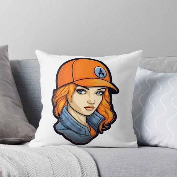 Item preview, Belleza vibrante: mujer de cabello naranja con sombrero elegante designed and sold by Artwyz.