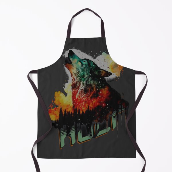 Item preview, Colorful Wolf With Flowers and burning designed and sold by word2world.